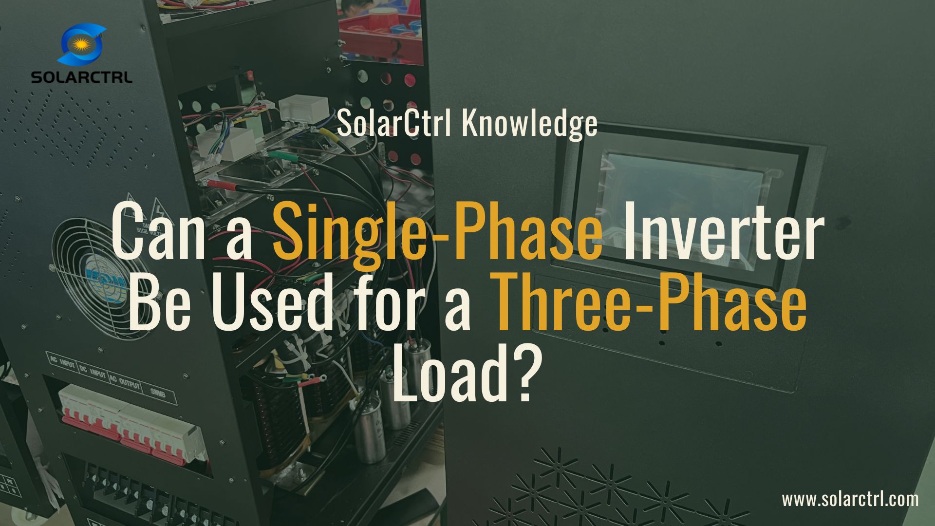 can a single phase inverter be used for a three phase load